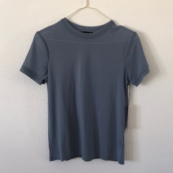 Sea Blue Mesh Top - Picture 1 of 3